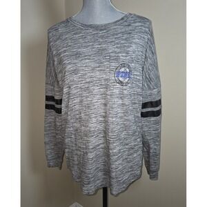 Victoria's Secret PINK Shirt Gray Sz‎ S Long Sleeve Pull On Casual Women